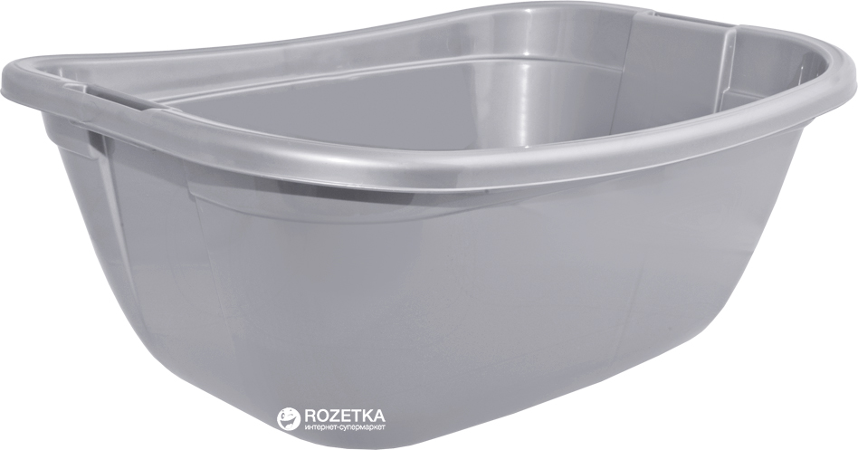 Таз АЛЕАНА прямокутний 22 л (121035-сір)